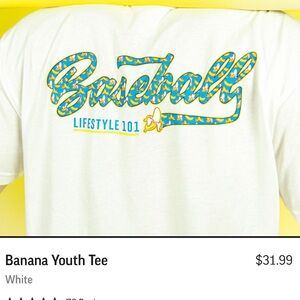 Kids White Tee with Blue Emblem